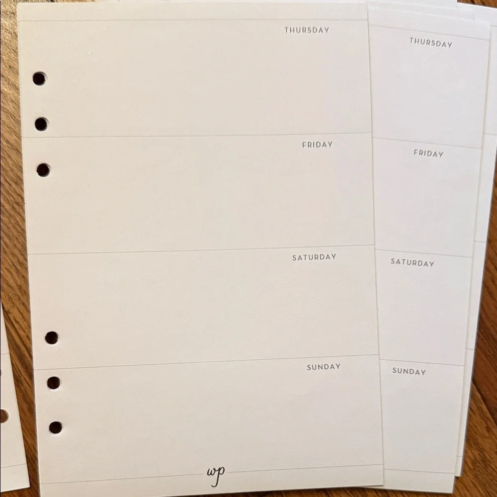 Cream and Blue Planner with Inserts